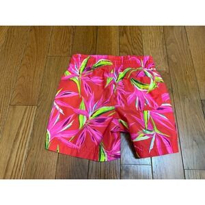 Old Navy Kids Swim Trunks - Red and Pink Tropical